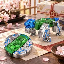 1pc Green Silver Blue Mecha Beast , Dual Form Transformable Mechanical Animal Toy, Cool Stress Relief Toy For Teen Collectors - Multicolor - View 6