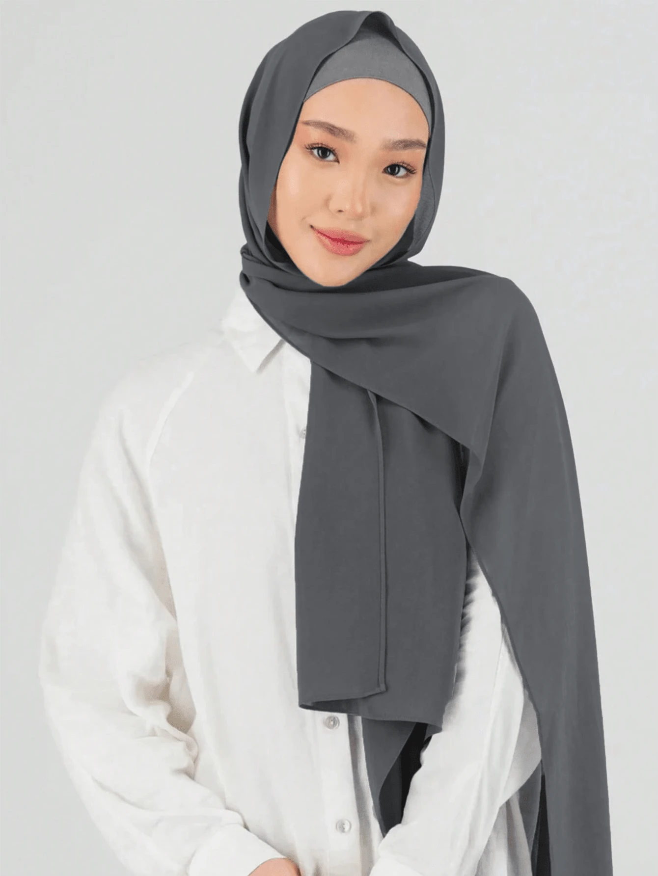 2pcs Women's Headscarf Hat And Lightweight Chiffon Scarf, Daily Wear, Abaya Accessory, Muslim Women's Clothing