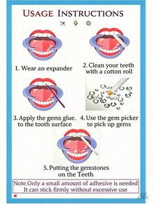 220pcs Self-Adhesive DIY Tooth Rhinestone Gem Kit, Fashion Tooth Jewelry, Crystal Rhinestones With Strong Adhesion, Ultra Shiny White Tooth Decor, Butterfly Flat Back Rhinestones, Dental Beauty Material Set, European And American Hip Hop Gothic Y2K Style, Bar KTV Party Gathering Decoration, Includes All Tools - Tooth Jewelry Set - View 5