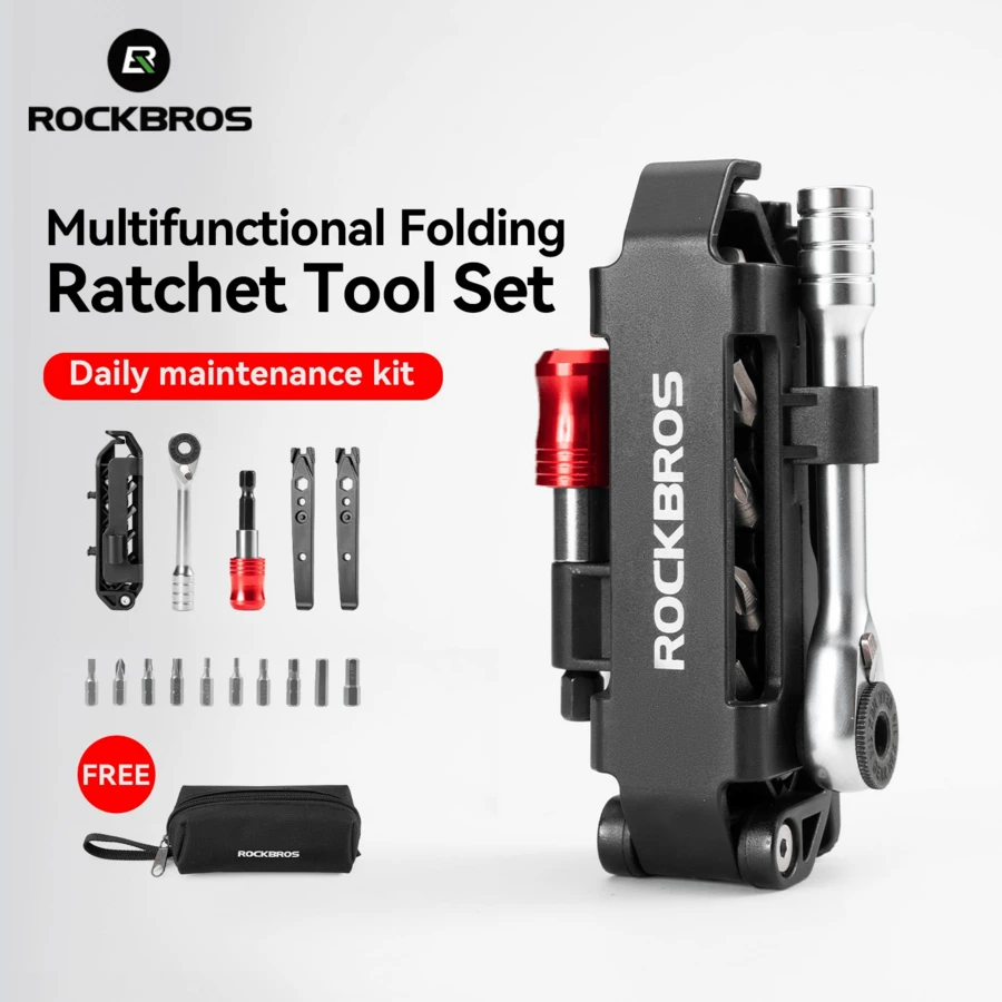 ROCKBROS Bicycle Repair Tool Set, Gift For Boyfriend - Black - View 1