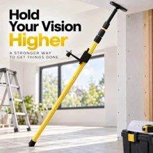 2.8m Laser Leveling Telescoping Pole, Adjustable Mounting Pole For Rotary & Line Lasers – Extendable Bracket For Construction, Ceiling, Wall, DIY, Home Renovation & Surveying - 2.8m - View 1