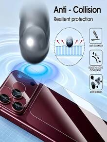 3Sets Back Film & Camera Lens Protector Compatible With Iphone 18 Pro/18 Pro Max, Clear Soft Hydrogel Rear Cover Film, Anti-Scratch Anti-Fingerprint Phone Back Protective Kit Compatible With Iphone 18promax/18pro/17promax/17Pro - Clear - View 2