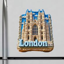 London United Kingdom Fridge Magnet, A Gothic Abbey Story For Curious Kitchen Travel Memories For All Metal Surfaces Throughout The Home - A - View 2