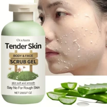 OceAura 200G Exfoliating Gel, Gentle Cleansing And Exfoliating, Cleanses And Purifies Pores, Moisturizing And Nourishing Without Drying, Suitable For All Skin Types - Mint Green - View 6