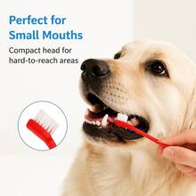 8pcs Single-Head Solid Color Pet Toothbrush Dog Toothbrush Cat Toothbrush Suitable For Deep Oral Cleaning - Navy Blue - View 2