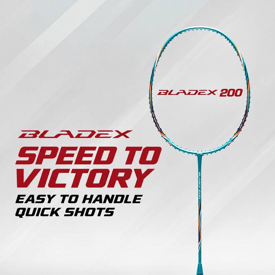 BLADEX 200 4U Unstrung Badminton Racket, Blue, Professional Speed‑Type Single Racket AYPT357‑4 - Deep Emerald Green - View 1