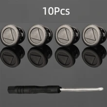 4/10Pcs Men's Sandal Buckles, Nail-Free Sandal Buttons With Screwdriver, Beach Shoes Slippers Fixed Metal Rivet Accessories, Detachable Adjustable Buckle - Multicolor - View 14