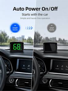 Digital Odometer MPH, Universal Golf Cart Head-Up Display Speedometer, LED Large Font Car Display Accessory, Plug And Play Compatible With Cars, Trucks, Motorcycles, SUVs And All Vehicle Models - A - View 4