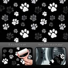 1pc Black And White Paw Print Pattern Car Trunk Mat, Keeps Your Car Interior Clean And Stylish, Practical And Fashionable Car Interior Protection, Adds Personalized To Your Car, Suitable For All Car Models Trunk Protection. - A - View 3