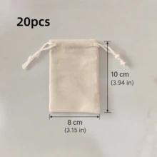 100pcs/50pcs/20pcs/10pcs Beige Plush Drawstring Bucket Storage Bags, Soft Plush Texture, Premium Quality, Suitable For Wedding Favors, Jewelry Storage, Holiday Gift Packaging, Scent Sachets And Cosmetic Storage - Beige - View 22