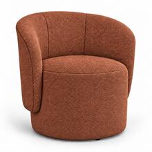 Poltrona Orgânica Sophia Bouclé Imperial D23 Moderna Decorativa Sala Quarto Recepção - Laranja Queimado - Visão 1