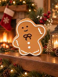 1pc Cute Gingerbread Christmas Vase, Small Flower Vase For Tabletop, Christmas Table Centerpiece, Holiday Shelf Decor, Living Room Kitchen Dining Table Home Decoration, Winter Xmas Decor - Selected Items - View 9