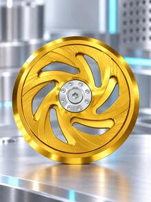 Motorcycle Engine Fan Cover CNC Aluminum Alloy Scooter Transmission Cover Spiral Design Side Cover Racing Style Motorcycle Accessories Modified Scooter Parts Colorful Decorative Engine Cover Universal Motorcycle Upgrade Parts - A - View 17