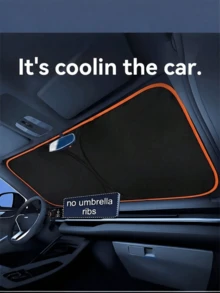 1pc Car Front Windshield Sun Shade, Car Sun Shade, Foldable Car Windshield Sun Umbrella, Convenient Storage Design, Foldable Car Sun Curtain, Summer Car Interior Cooling Device, No Drilling Car Sun Shade Cover, Full Edge Seamless Fit, Car Privacy Curtain, Compact Storage In Car Door Storage Bag, Universal Fit For Sedan, SUV And Truck, Car Interior Protection Accessory, Suitable For Most Vehicles, Easy To Store, Car Accessory - Multicolor - View 5