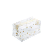 Floral Transparent Waterproof Makeup Bag For Women, Portable Large Capacity Toiletry Storage Bag For Girls, Travel Wash Bag - Multicolor - View 8
