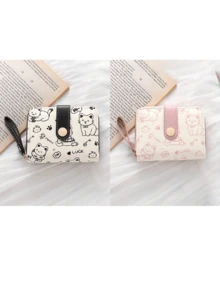Women's Mini Wallet, Cute Cat Pattern, Small Zipper Coin Purse With Multiple Card Slots And Wrist Strap - Lightweight And Portable, Can Hold Cash, ID And Coins, Large Capacity Short Wallet, Fashionable And Adorable Faux Leather Coin Pouch, Suitable For Daily Use, Commuting, And An Ideal Gift For Friends And Family. - Multicolor - View 18