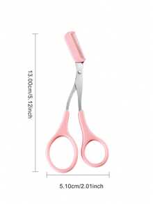 1pc Stainless Steel Eyebrow Scissors With Comb, Makeup Tool Small Scissors, Eyebrow Grooming Tool, Boxed - Multi-color - View 6