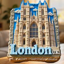 London United Kingdom Fridge Magnet, A Gothic Abbey Story For Curious Kitchen Travel Memories For All Metal Surfaces Throughout The Home - A - View 1