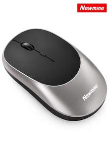 Newmine Wireless Dual-Mode Bluetooth Rechargeable Mouse Air Black-Grey Silent Ergonomic Mouse Office Gaming Compact Portable 3-Level DPI Compatible With Apple Mac Matebook Laptop IPad Air-02 - View 9