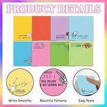 3/6/12 Pcs Funny Sticky Notes, Suitable For Work, Size 3"X3", Humorous Self-Adhesive Memo Pad, Novelty Sticky Notes, Ideal Gift For Office Colleagues, Employee Appreciation (Quirky Style, Vibrant Colors) School Supplies - one-size - View 5