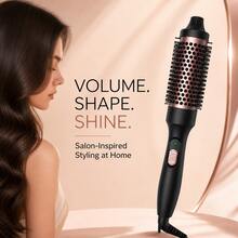 2026 Upgraded Multifunctional Rotating Hair Straightener & Hot Styler - Ionic Curling Iron & Straightener, Wet/Dry Blow Dryer Brush - Black - View 14