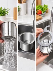 Stainless Steel Kitchen Sink Drain Rack And Vegetable Washing Basin With Food Residue Filter - View 7