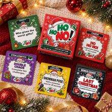 Christmas Party Interactive Card Game, Fun Challenge & Q&A Mission Board Game, Holiday Gathering Atmosphere-Boosting Game Props, Creative Christmas Gift Suitable For Family Reunion, Friends Gathering, Christmas Party And Gift Exchange Activities - Multicolor - View 5