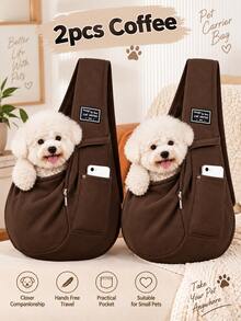 1pc Foldable Breathable Pet Carrier Bag, Large Capacity Pet Sling Bag - Multicolor - View 24