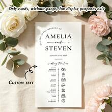 Personalized Wedding Menu Cards, Customized Wedding Dinner Menu, Minimalist Thank You Cards, Wedding Table Decor, Customizable Event Menu Cards, Personalized Cards, Suitable For Wedding Banquet, Wedding Party, Wedding Thank You Napkins, Printable Thank You Letters, Table Setting Thank You Cards, Menu Thank You Cards - Card - View 11