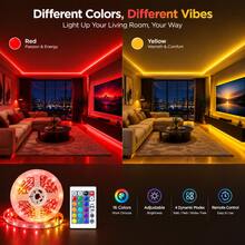 1pc Multi-Color RGB Decor LED Light Strip, 24 Keys Remote, Battery Operated No Plug Self-Adhesive Cuttable Lights For Christmas, Halloween, Birthday, Wedding, Window, Cosplay Background Party Decor (Batteries Not Included) - 24Key DCH - View 6