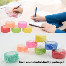 37 Rolls Self Adhesive Elastic Bandage, 1" X 5 Yards, Skin Tone / White / Black / Red / Blue/Beige - Red - View 5