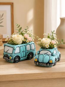 Vintage Creative Car Planter Garden Plant Succulent Planting Pot Desktop Flower Pot Cactus Plant Pot - Multicolor - View 3