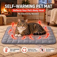2026 Self-Warming Pet Mat, Suitable For Dogs And Cats, Soft Fleece Dog Bed And Cat Bed, Reflective Insulated Pet Mat, Non-Slip Bottom, No Electricity Required, Comfortable Winter Warm Sleep Mat, Suitable For Cages, Sofas And Floors - Grey - View 3