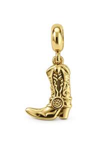 Western Cowboy Boots, Horseshoe Fashion Charm Pendant Bracelet Accessory - Multicolor - View 1