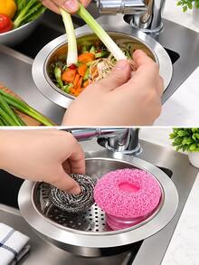 Stainless Steel Kitchen Sink Drain Rack And Vegetable Washing Basin With Food Residue Filter - View 11