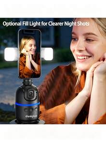 Lenovo H1C Tracking Gimbal, Face Recognition Auto-Tracking, 360° Panoramic Rotation, Gesture Control Shooting, 3-Axis Mechanical Stabilization - View 3