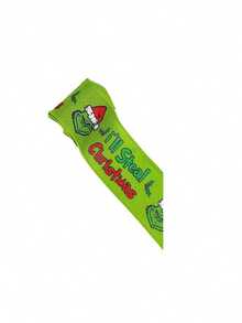 Funko 5 Styles Grinch Christmas Wired Ribbon, Green Monster Printed Wired Edge Ribbon For DIY Bows, Wreath & Gift Wrapping Decor - Single Piece - View 12