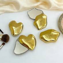 Personalized Cloud-Shaped Compact Mirror, Custom Bridesmaid Gifts, Engraved Pocket Mirror For Her - Multi-color Heart Cloud Mirror - View 2