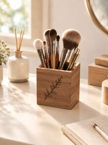 1pc Makeup Brush Holder, Makeup Brush Rack, Eyebrow Pencil Brush Cup, Desktop Eyebrow Pencil Storage Box, Pen Holder, Remote Control Storage Box, Cosmetic Storage Box, Hair Accessory Storage Box, Desktop Storage, Gift - View 7