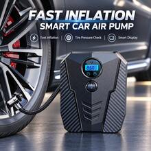 Baterai Kapasitas Besar 4*1500mAh, Jump Starter Portabel dengan Kompresor Udara - Booster Baterai 12V, Lampu LED, Output USB Pengisian Cepat, Multi-Proteksi, Termasuk Kabel Jumper, Pompa Udara, dan Adaptor Mobil. - Kabel - View 1