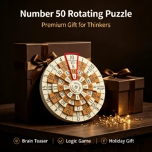 Number 50 Rotating Disc Toy, Math Logic Thinking Training, Interactive Toy, Desktop Puzzle Game Gift, Rotating Number 50 Disc Math Educational Game, Brain Challenge Logic Thinking Toy, Suitable For Game Enthusiasts' Birthday, Christmas, Thanksgiving And Holiday Party Favors - Multicolor - View 2