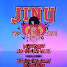 Hasbro KPop Demon Hunters Standee,RUMI,Zoey,Jinu,Bobby,DEPRY, 2D Double-Sided Film Acrylic Stand, Desktop Decor, Car Ornament - A - View 6