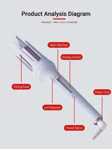 32mm Automatic Curling Iron, One-Touch Auto Curler, 3 Temperature Settings, Bi-Directional Rotation, Fast Heating, Anti-Scald Ceramic Ionic Curling Wand, Suitable For Natural Curls, Big Waves And Daily Hairstyles - UK Plug(220-240V) - View 5