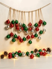 400pcs/Mini Handmade Bell Accessories, Red & Green Small Metal Bells. Suitable For Christmas, Home Decor And Pet Accessories. Perfect For Making Bracelets, Necklaces And Woven Crafts. Christmas Decorations And Party Gift Supplies. - Multicolor - View 3