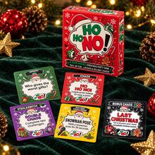 Christmas Party Interactive Card Game, Fun Challenge & Q&A Mission Board Game, Holiday Gathering Atmosphere-Boosting Game Props, Creative Christmas Gift Suitable For Family Reunion, Friends Gathering, Christmas Party And Gift Exchange Activities - Multicolor - View 7