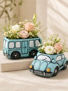 Vintage Creative Car Planter Garden Plant Succulent Planting Pot Desktop Flower Pot Cactus Plant Pot - Multicolor - View 7