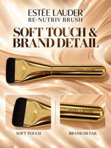 Estée Lauder فرشاة إستي لودر بلاتينيوم، 12.5 سم * 3 سم، شعيرات ناعمة وتوزيع متساوٍ للمكياج، مثالية للاستخدام اليومي - الذهبي - مشاهدة 7