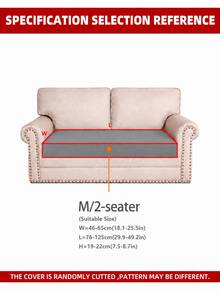 1pc  Solid Milk Silk Elastic Sofa Cover, Four Seasons Universal Sofa Slipcover - Dark Grey - View 14