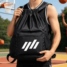 1pc Multi-Color Drawstring Backpack, Basketball Bag, Multi-Function Storage Bag, Swimming, Fitness, Sports, Yoga, Travel, Cycling, Training, Large Capacity, Lightweight, Unisex Student - Sports Backpack - View 3