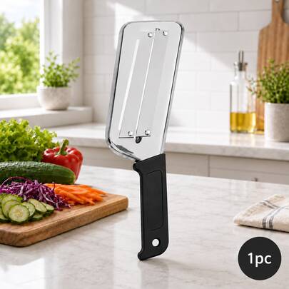 1-2pcs Stainless Steel Double Blade Vegetable Peeler, Wide Kitchen Slicer, Suitable For Cucumber, Carrot, Zucchini And Potato, Black/Red Handle, Handheld Vegetable Preparation Tool